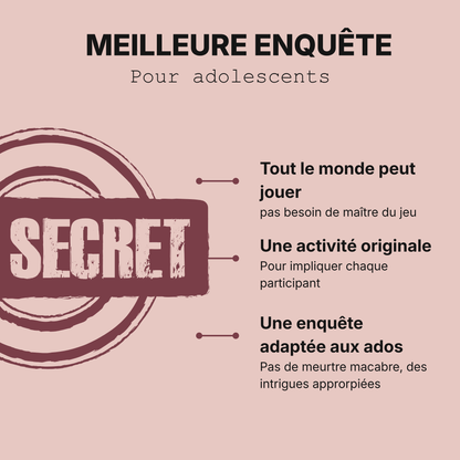 Jeu d'enquête ado à imprimer - La Chambre Vide