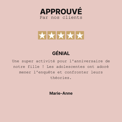 Jeu d'enquête ado à imprimer - La Chambre Vide